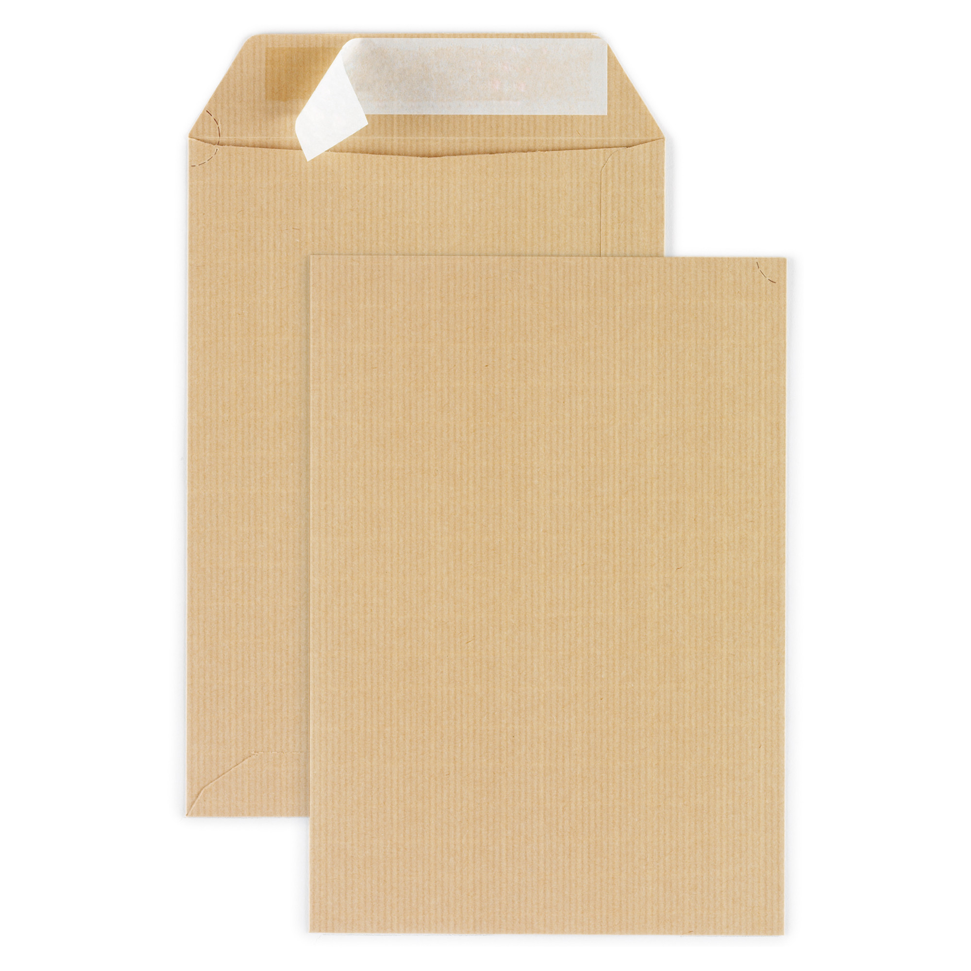 RAJA Pochette kraft brun C5 162 x 229 mm 120g sans fenêtre - autocollante bande protectrice - Lot de 500
