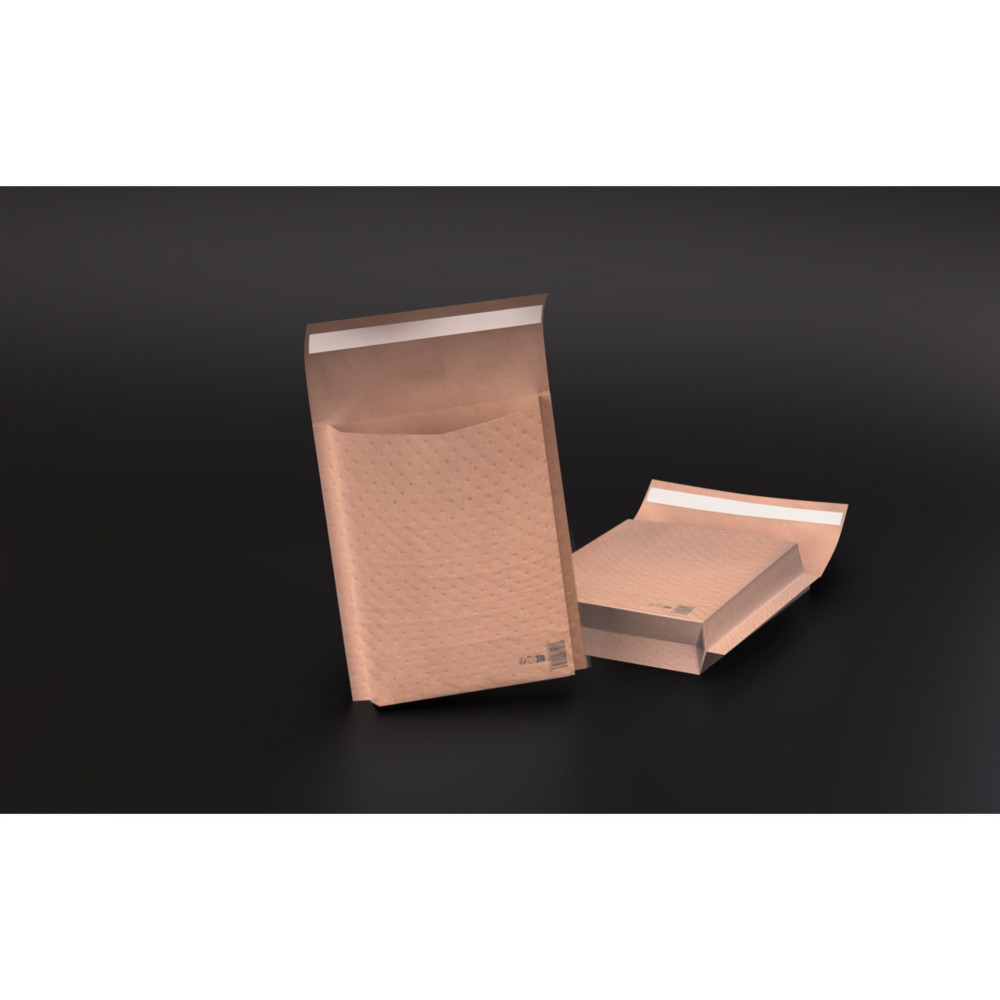 La Couronne Pochette matelasse  bulles 10 x 15 cm - 100% papier brun Kraft avec souflet 6cm  - Lot de 100