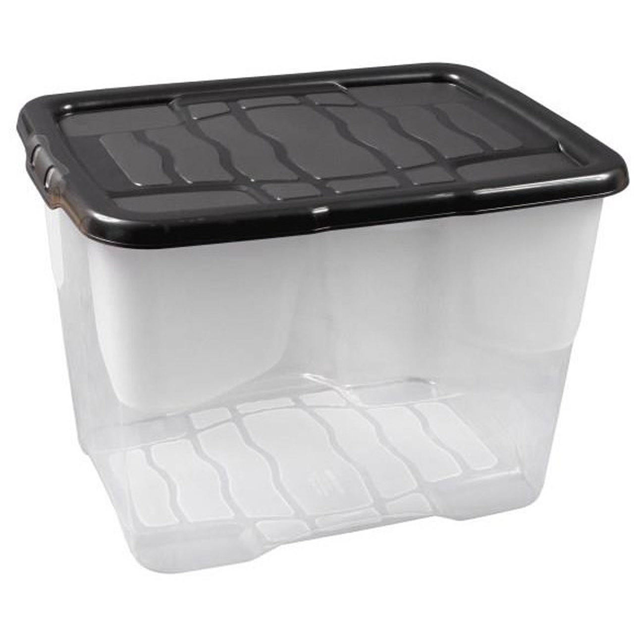 CEP Boîte de rangement curve transparente avec couvercle clipsé - Capacité 24 L