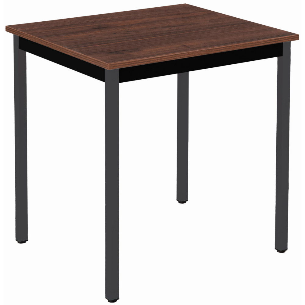 Table Polyvalente rectangle - L.70 x P.60 cm - Plateau Noyer - Pieds Gris