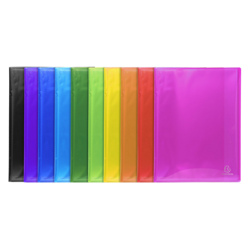 Exacompta Porte vues Iderama A4 - Polypropylne semi rigide - 80 pochettes - 160 vues - Assortis