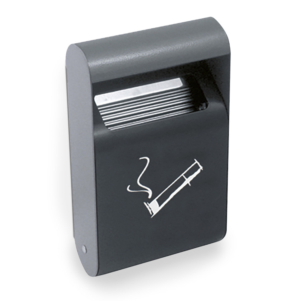 MONDOFFICE Cendrier mural 3l avec liner - Gris anthracite