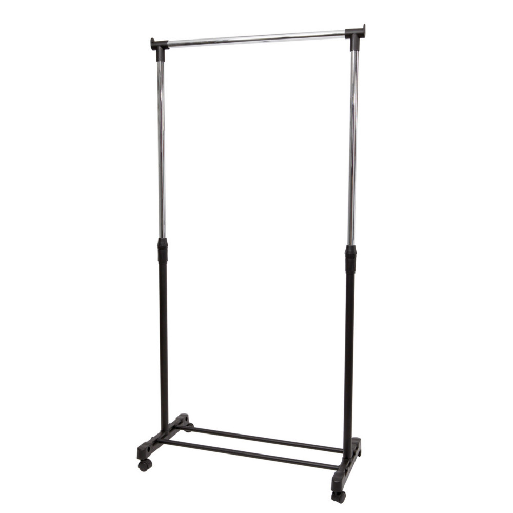 Alba Portant  vtements mobile en plastique et acier 180 x 82 x 42 cm - Noir et gris