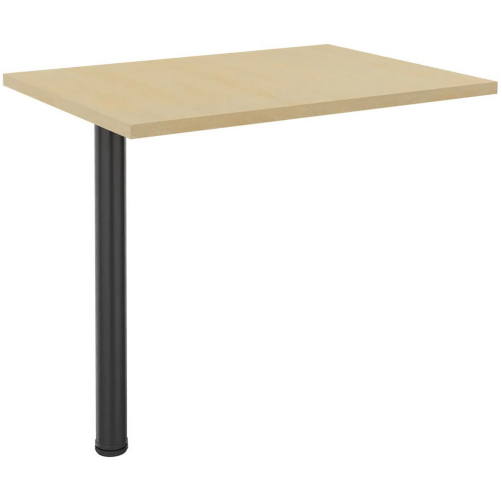 Extension pour bureau Axiome - L.60 x P.80 cm - Plateau Htre - Pied tubulaire Anthracite