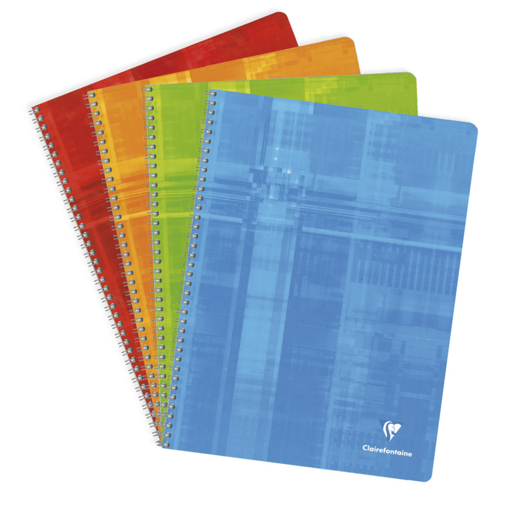 Clairefontaine Cahier  spirale Metric 24 x 32 cm - 90g - Petits carreaux 5x5 - 180 pages