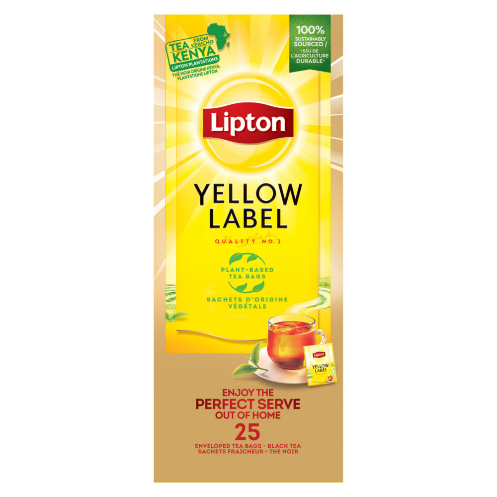 Lipton Feel Good Selection Th Noir Yellow Label - 25 sachets fracheur