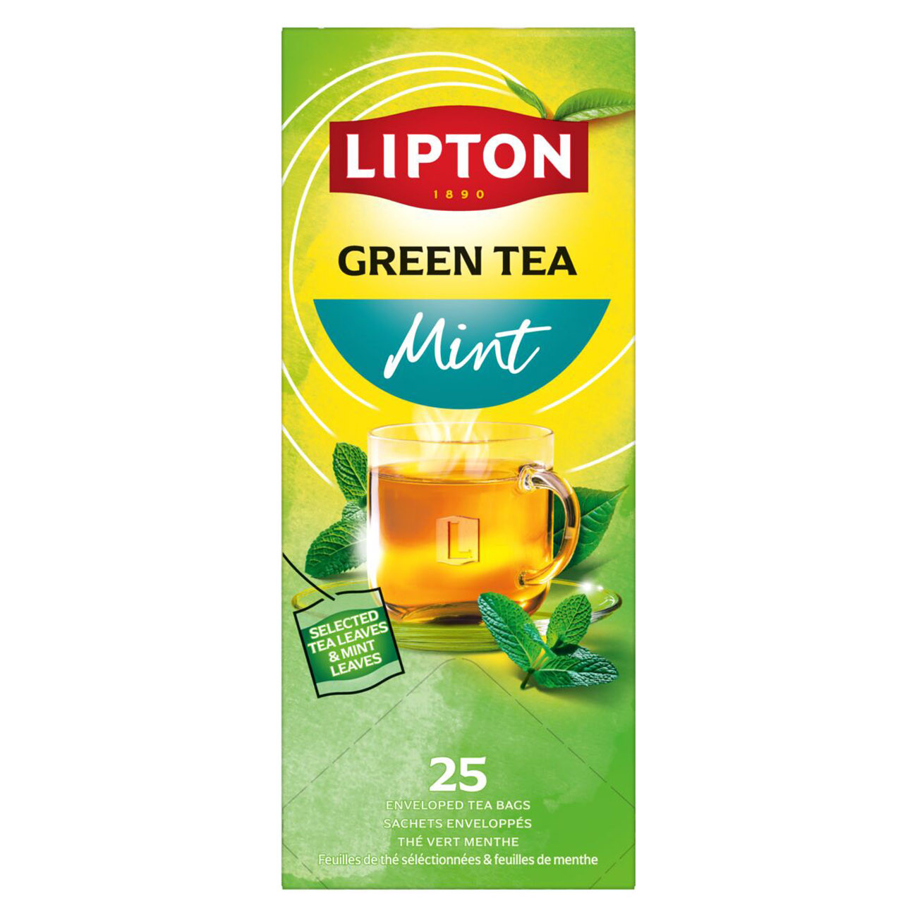 Lipton Feel Good Selection Thé Vert Menthe - 25 sachets fraîcheur