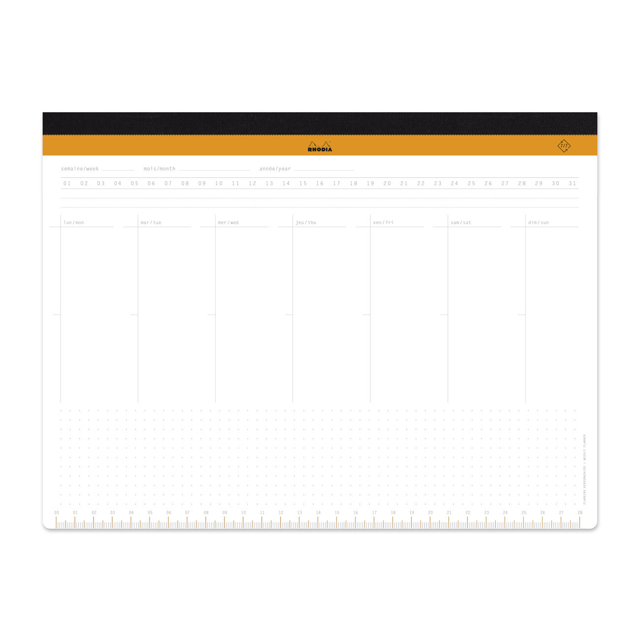 Rhodia Sous-main semainier non daté 29,9 x 22 cm