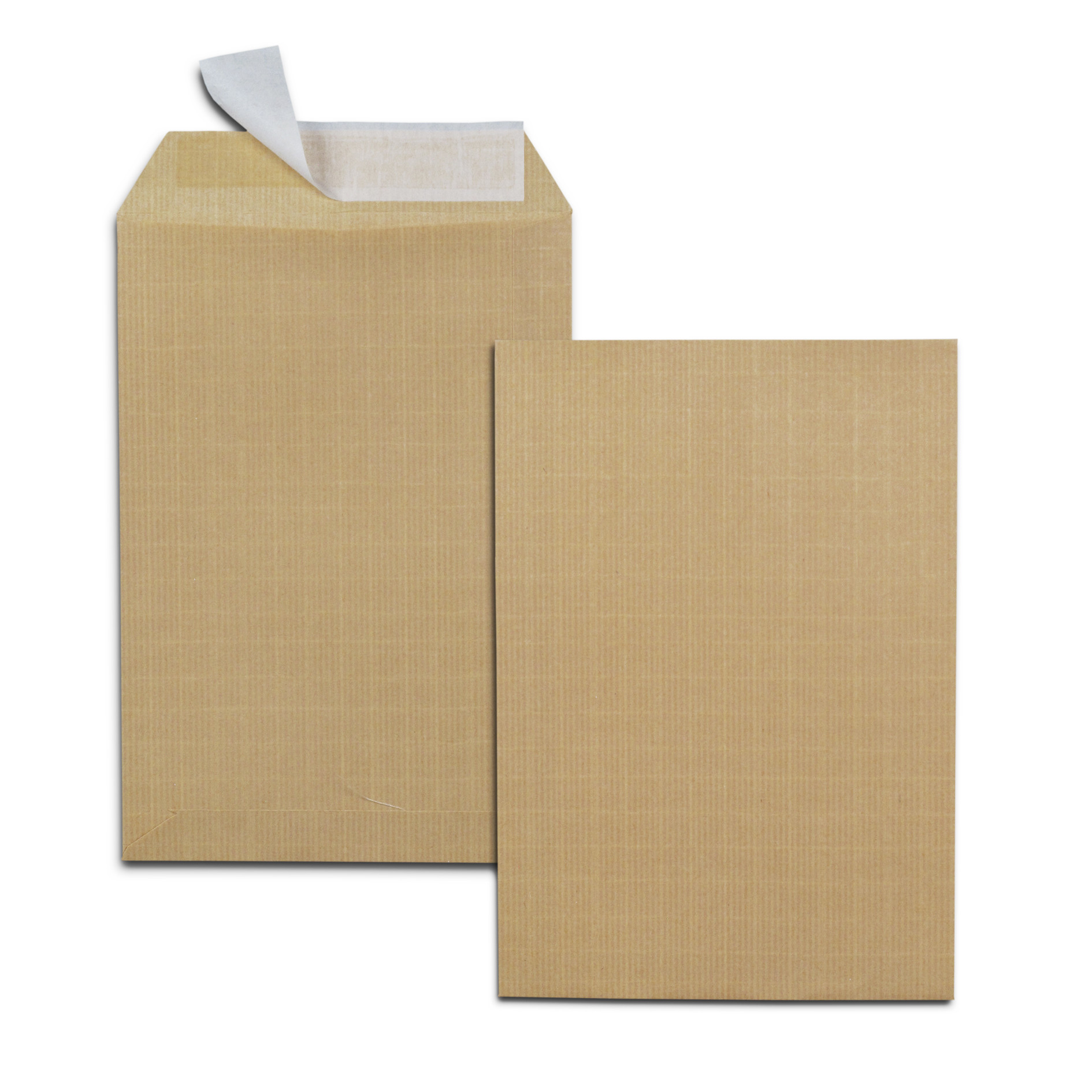 RAJA Pochette kraft brun 176 x 250 mm 120g sans fenêtre - autocollante bande protectrice - Lot de 500