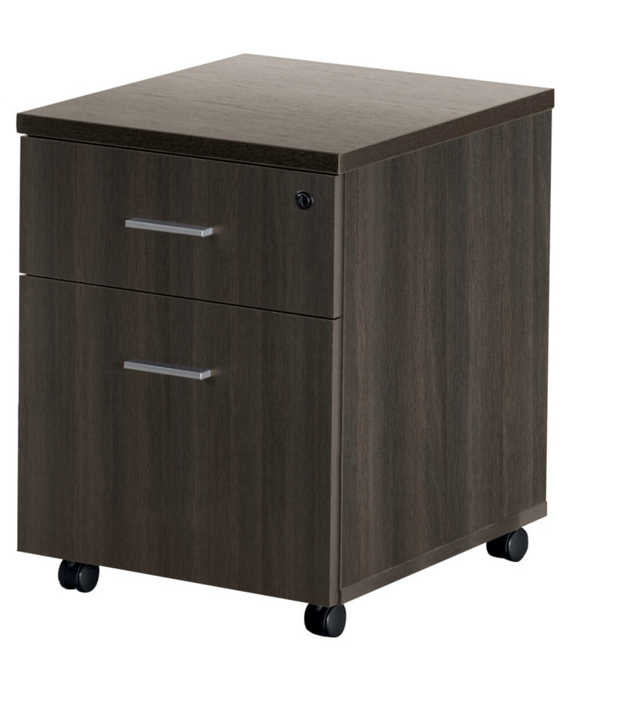 Caisson mobile Moka - L.40 x P.60 x H.55 cm - 2 tiroirs - Chne caf