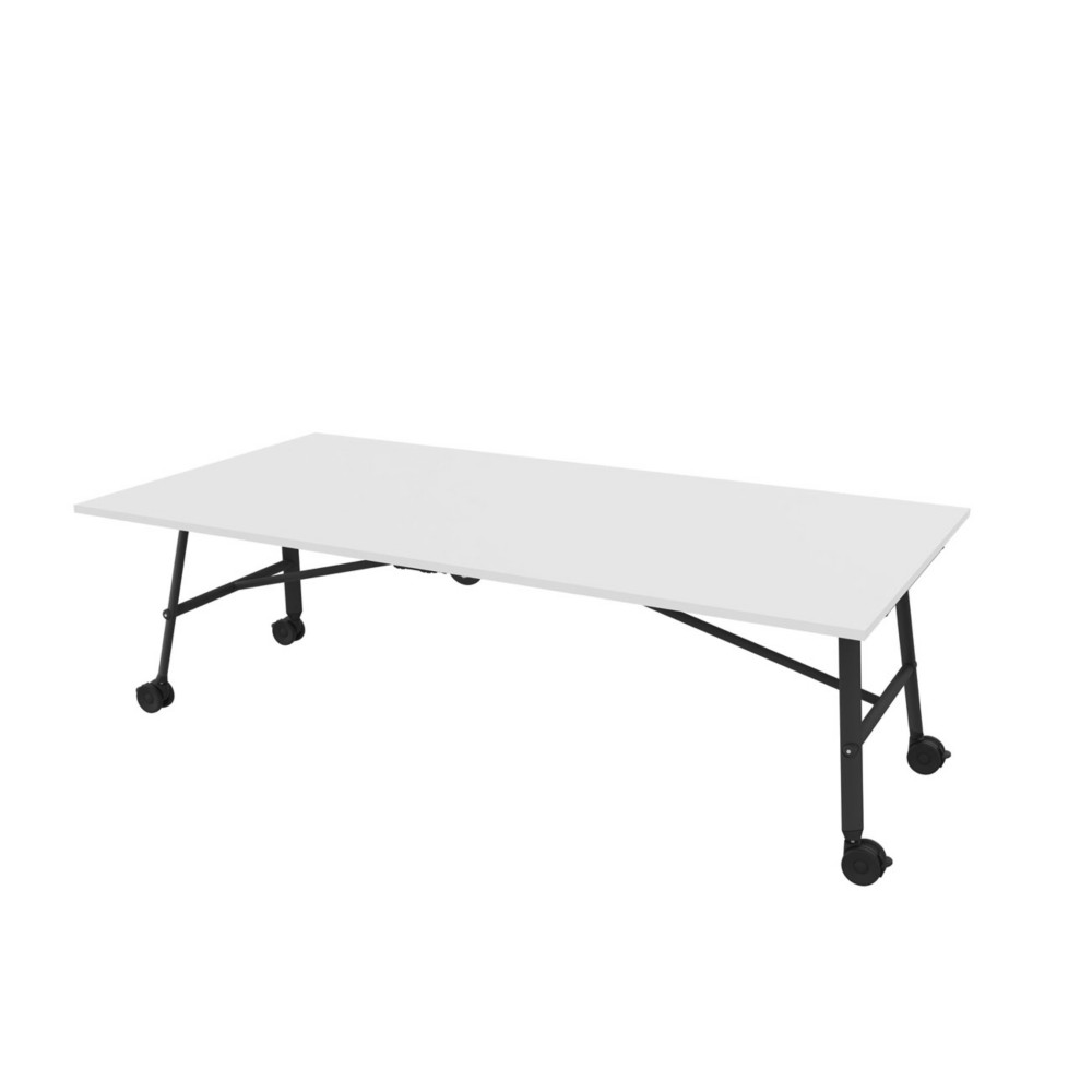 Table mobile plateau rabattable Serenity 240 x 120 cm Blanc  Pied Noir