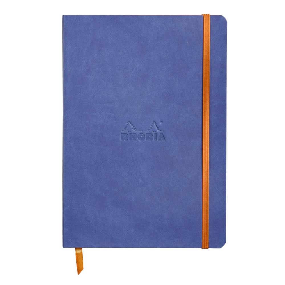 Rhodia Carnet souple Rhodiarama A5 14,8 x 21 cm - 90g - Lign 7 mm - Bleu - 160 pages