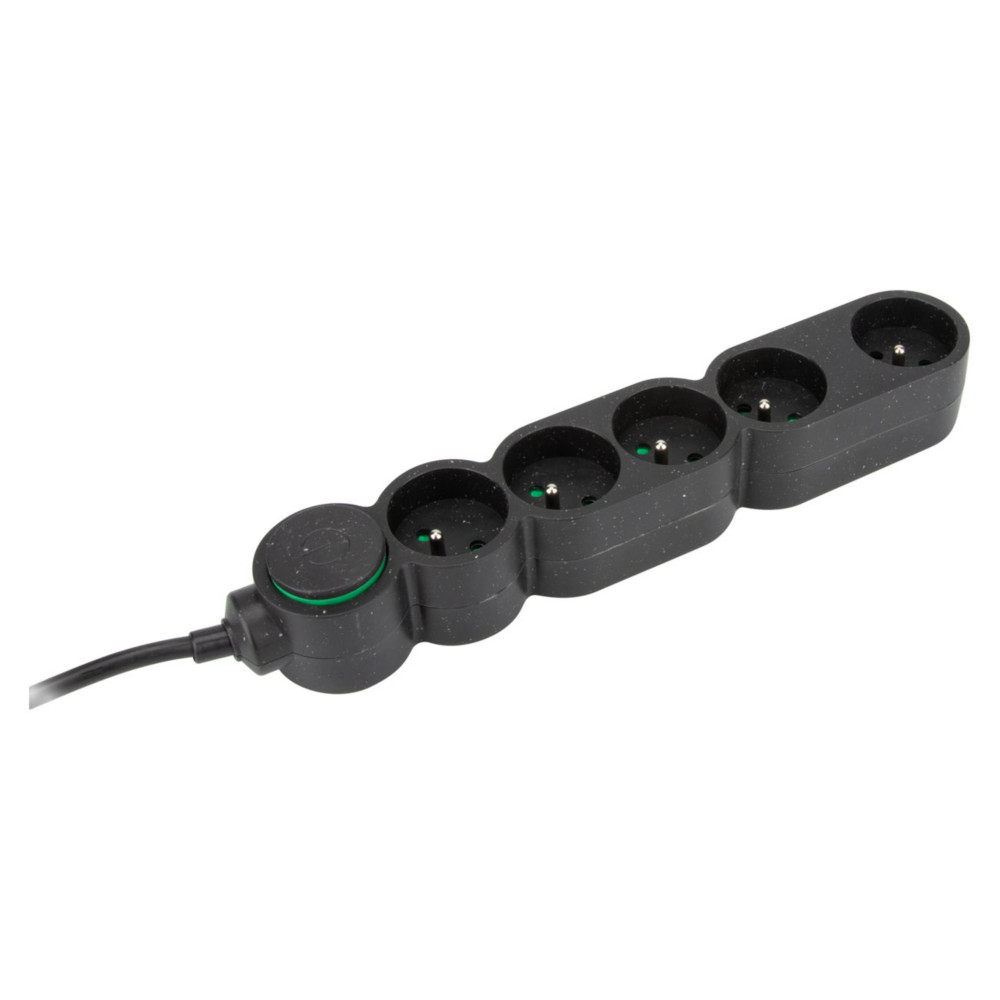 Zenitech Bloc multiprises 5 prises 16A - Cble 1,5 m - Noir