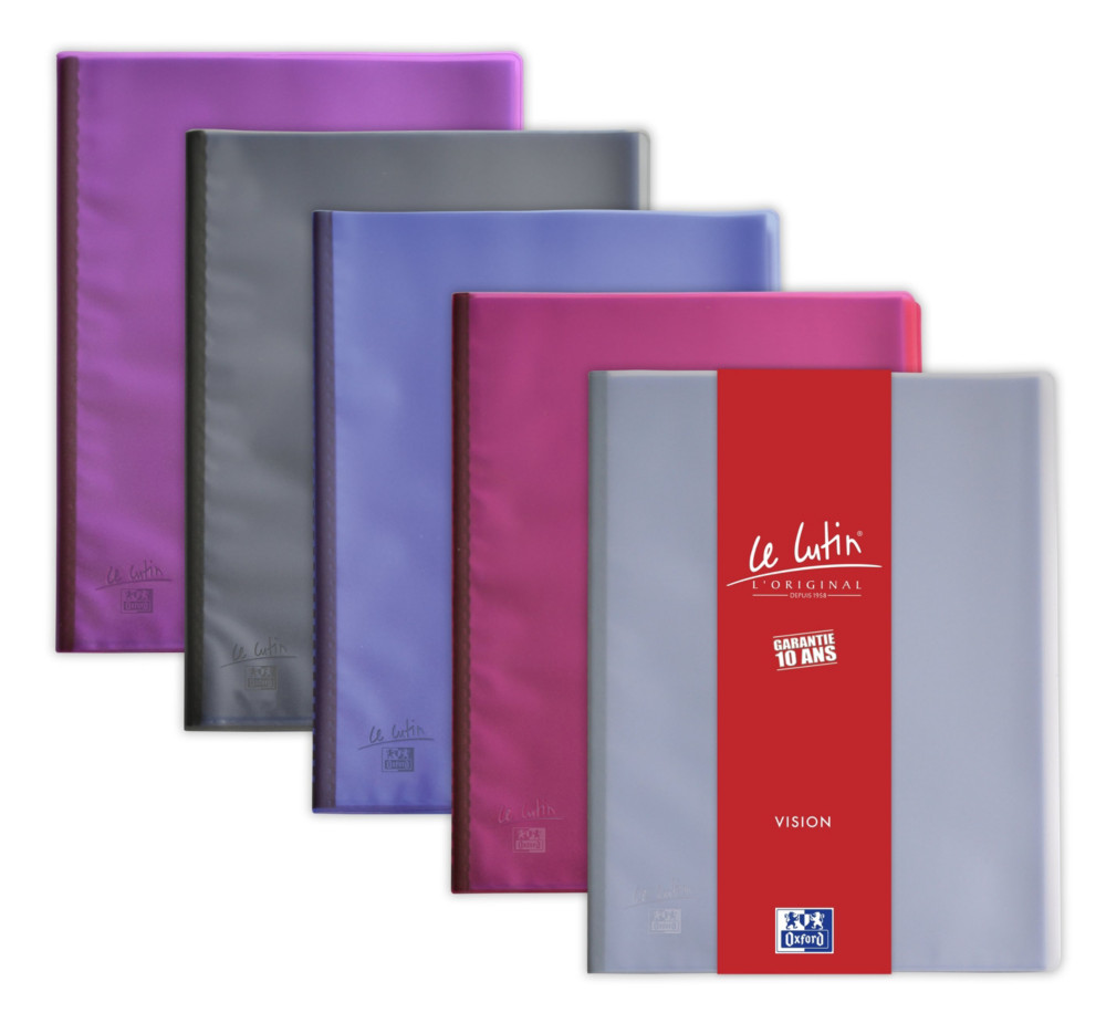 Oxford Porte vues Le Lutin Vision A4 - PVC - 40 pochettes - 80 vues - Coloris alatoire