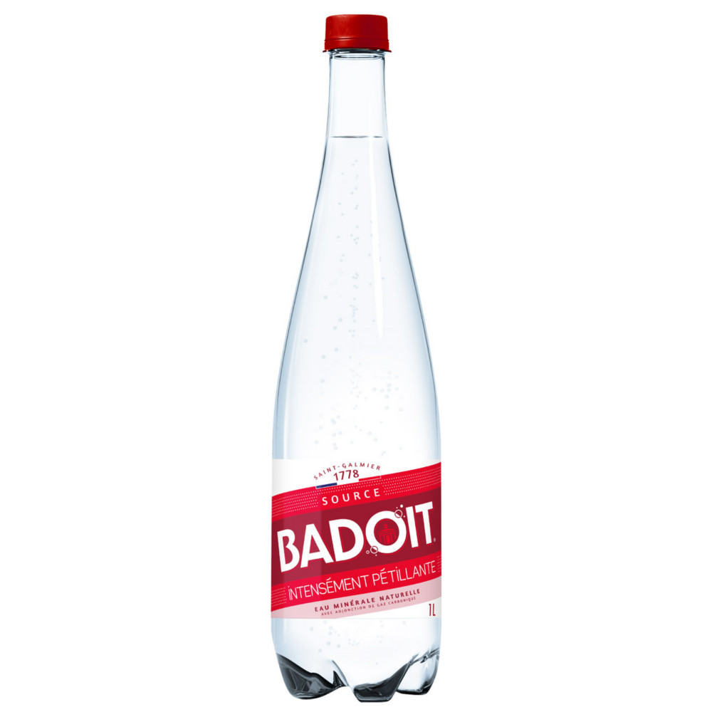 Badoit Eau minrale gazeuse intensment ptillante - Lot 6 bouteilles 1 L
