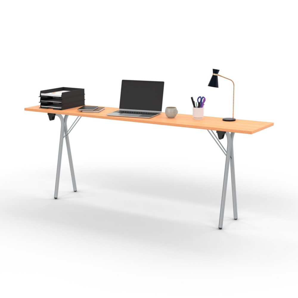 Table pliante Sminaire 3 places - Htre/Aluminium