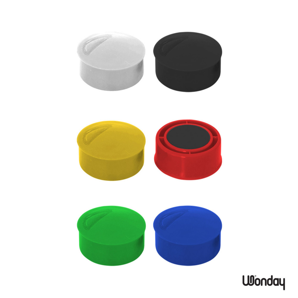 Safetool Punaise aimante ronde 15 mm Assortis - Lot de 60