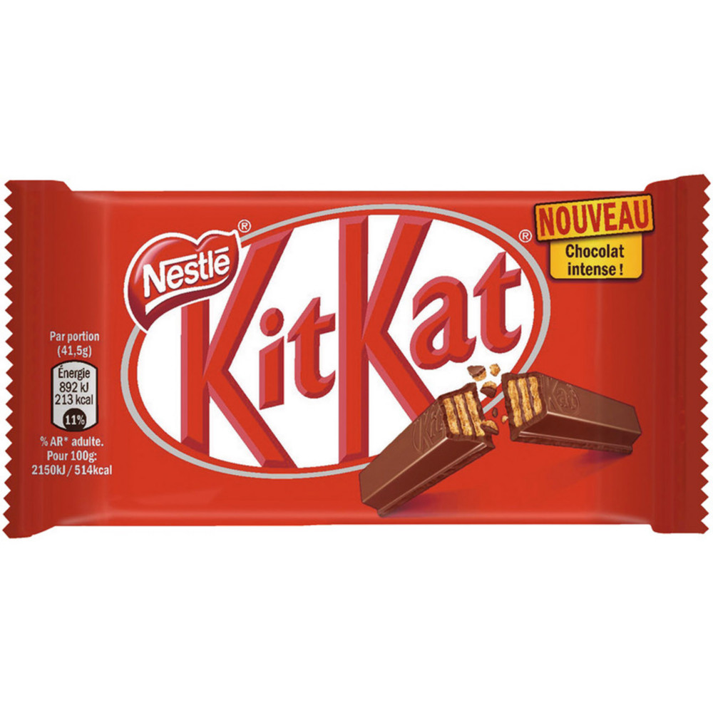 KitKat Paquet de 4 barres chocolat au lait 41.5 g - Lot de 36
