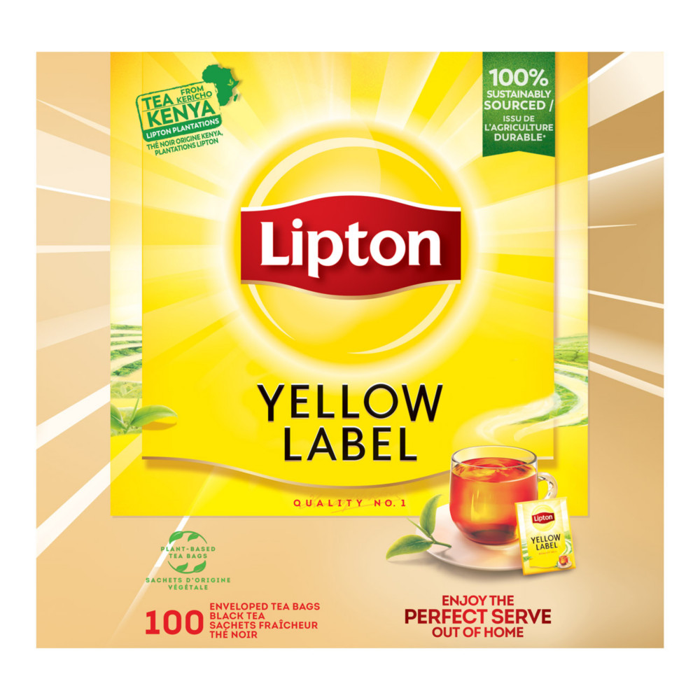 Lipton Th noir Yellow Label - 100 sachets fracheur