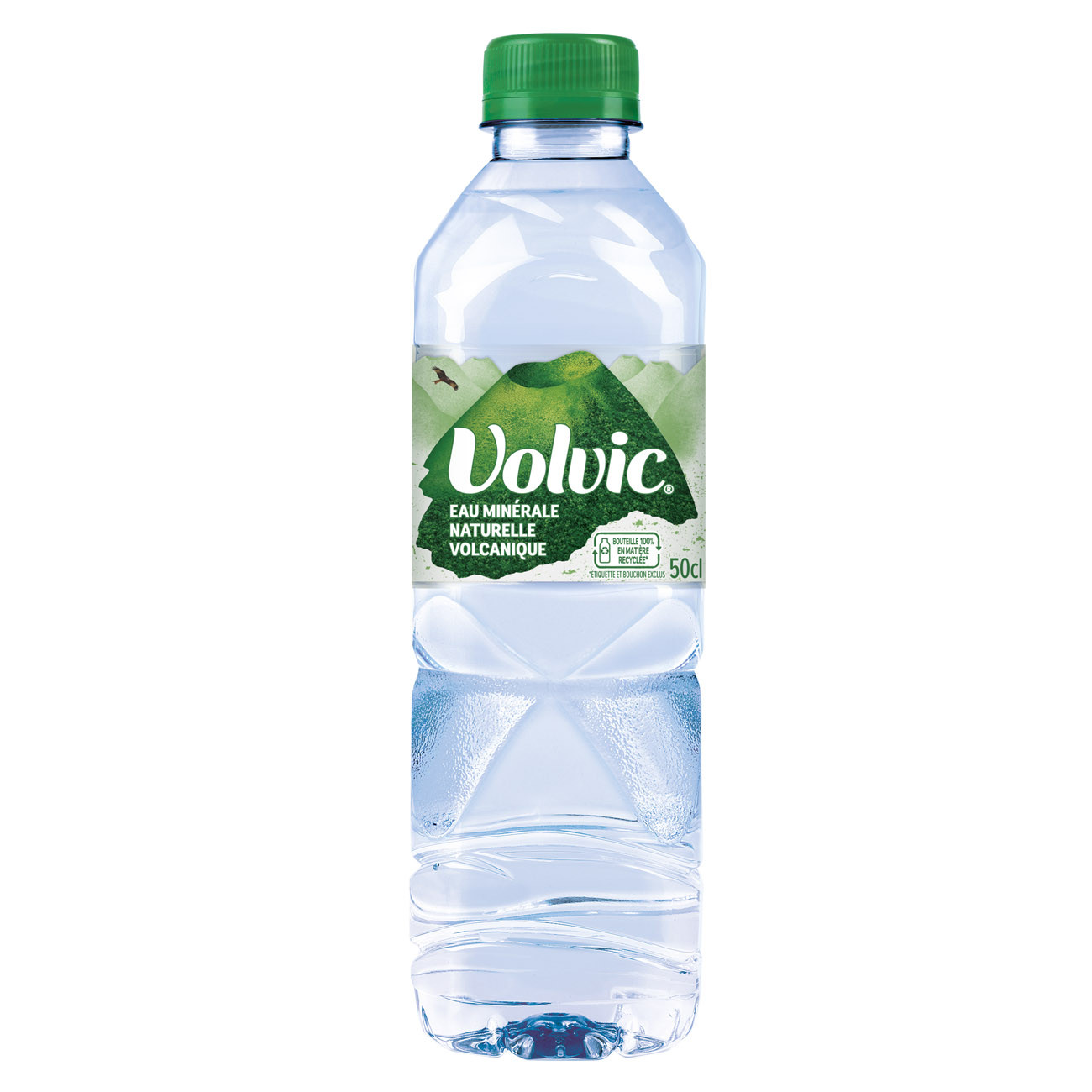 Volvic Eau minérale naturelle - Eau plate - Lot 24 bouteilles PET 50 cl