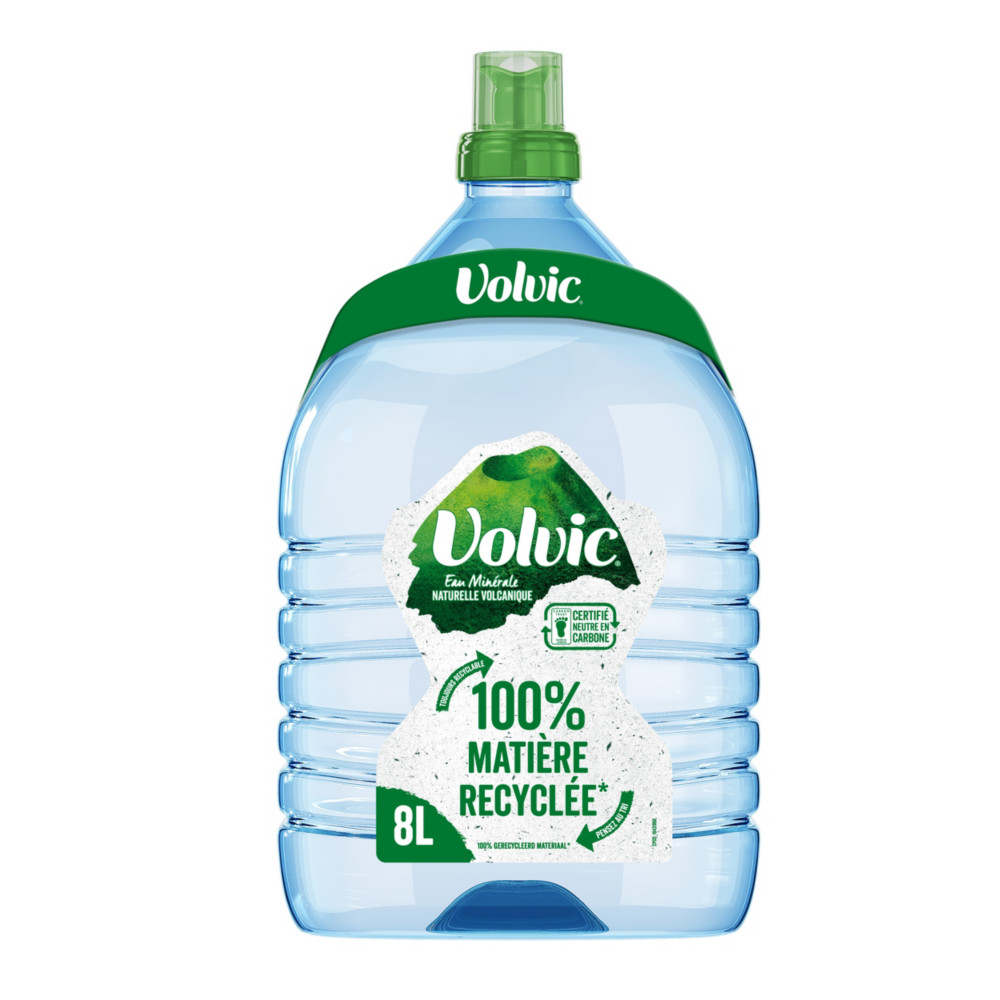 Volvic Eau minrale naturelle - Eau plate - Bonbonne PET 8 L