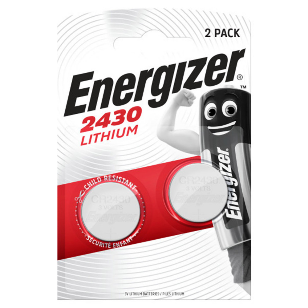Energizer Pile bouton Lithium CR 2430 - Lot de 2