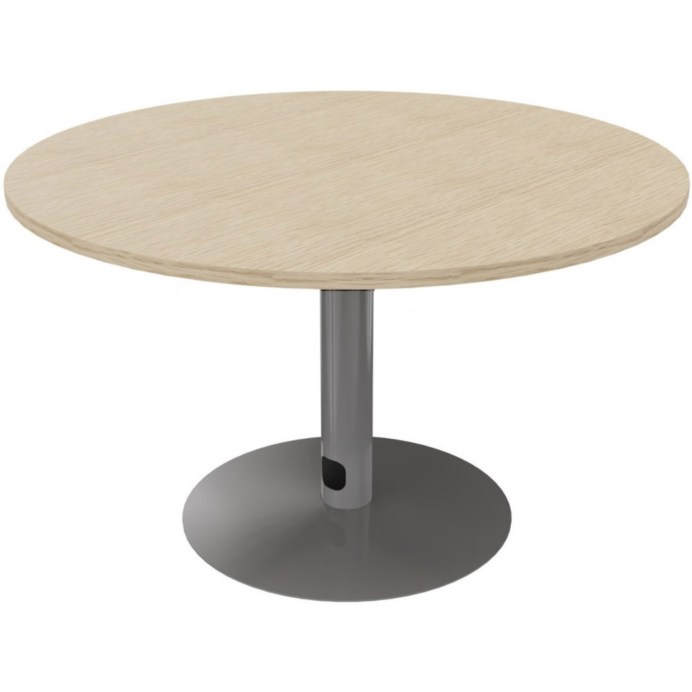 Table ronde 120 cm - Pitement tulipe Aluminium - Plateau Chne