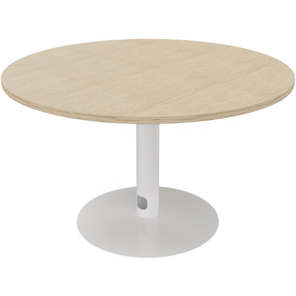 Table ronde 120 cm - Pitement tulipe Blanc - Plateau Chne