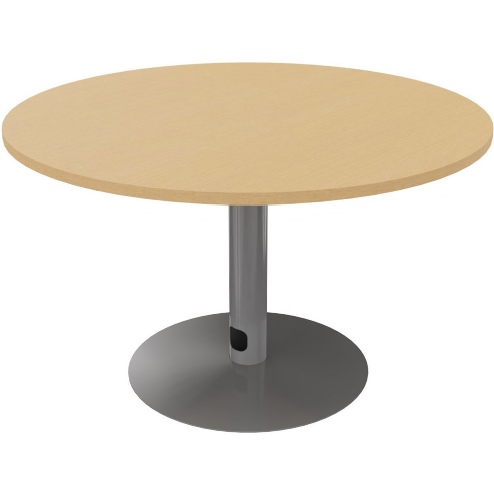 Table ronde 120 cm - Pitement tulipe Aluminium - Plateau Htre