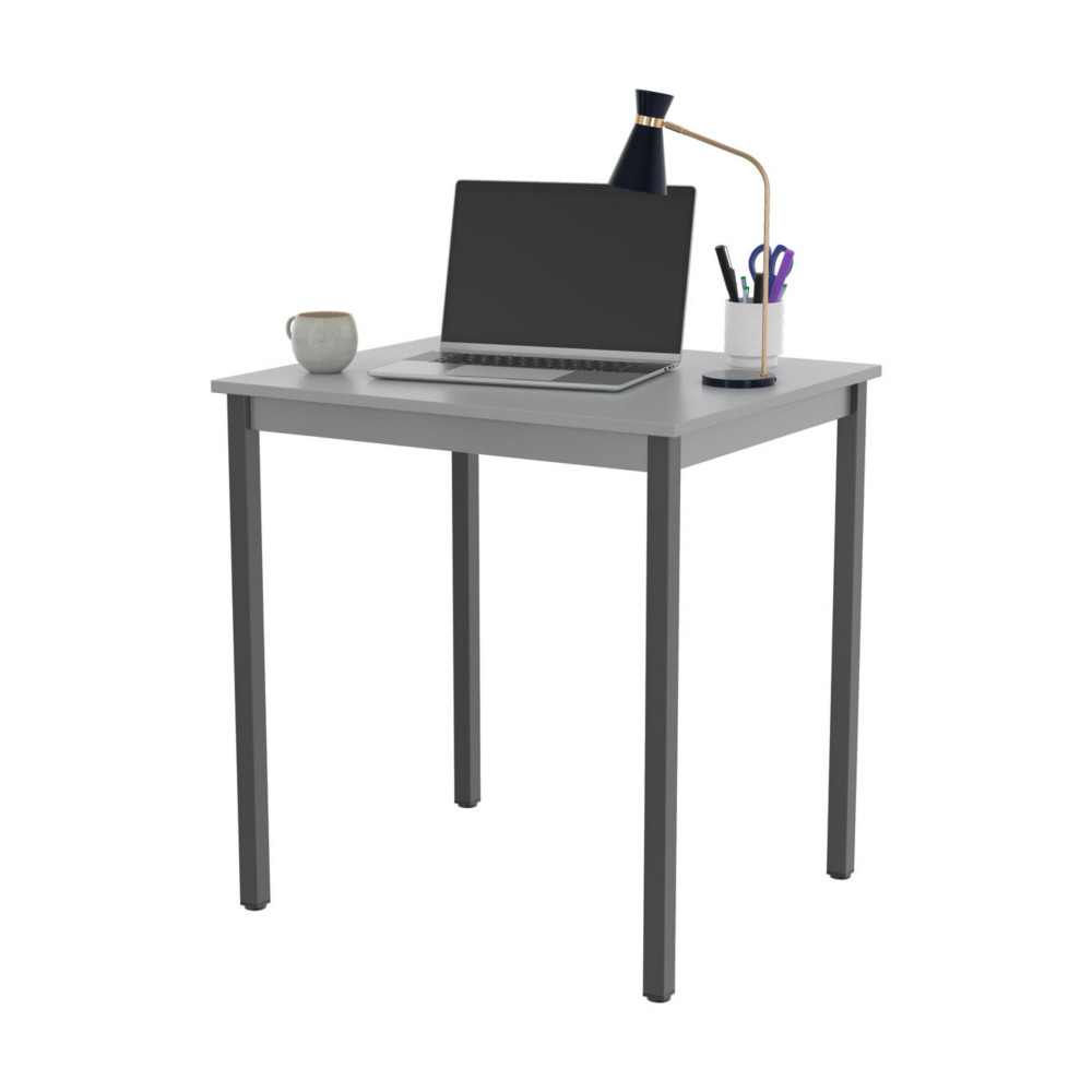 Table de runion modulable rectangle - L.70 x P.60 cm - Plateau Gris - Pieds Gris