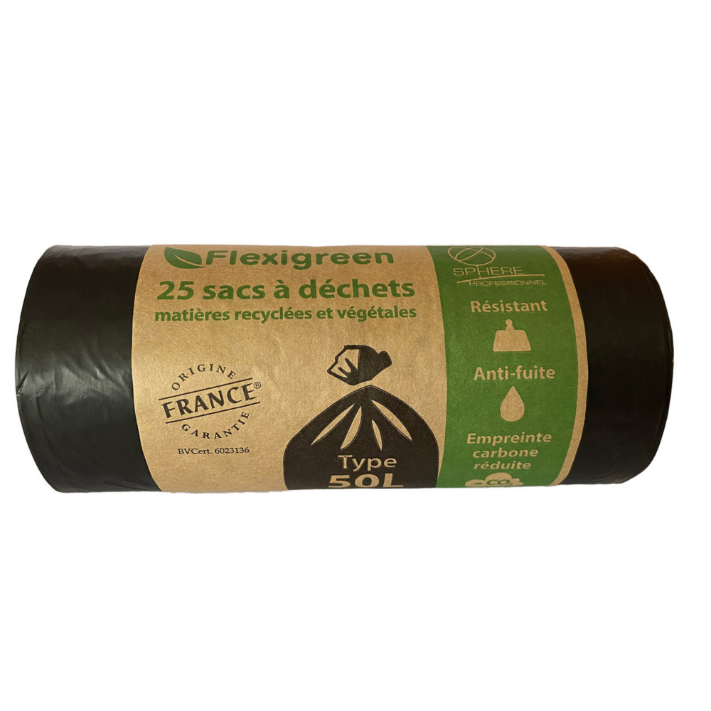 Sacs poubelle  NF 50L Noir - Lot de 500