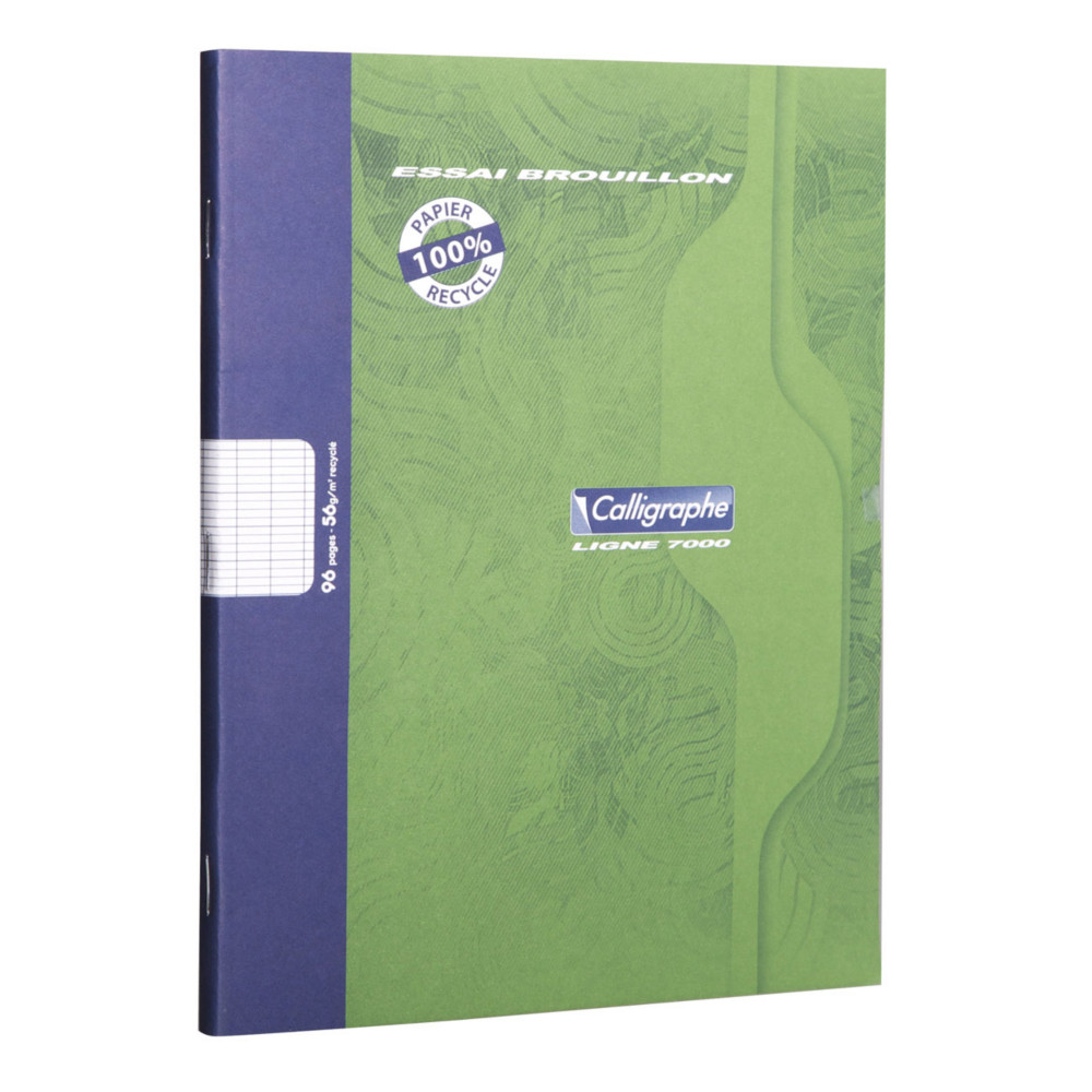 Calligraphe Cahier piqu brouillon 17 x 22 cm - 56g - Grands carreaux Sys - 96 pages