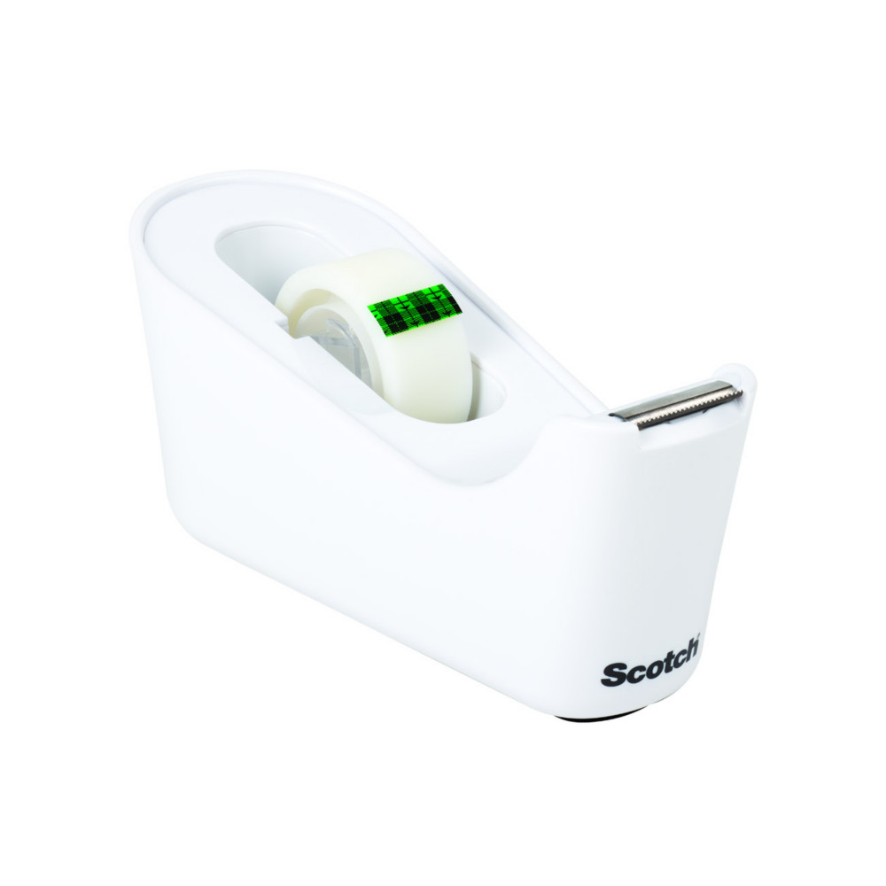 Scotch Dvidoir de ruban adhsif C18 Blanc + 1 rouleau de ruban adhsif Magic 19 mm x 33 m