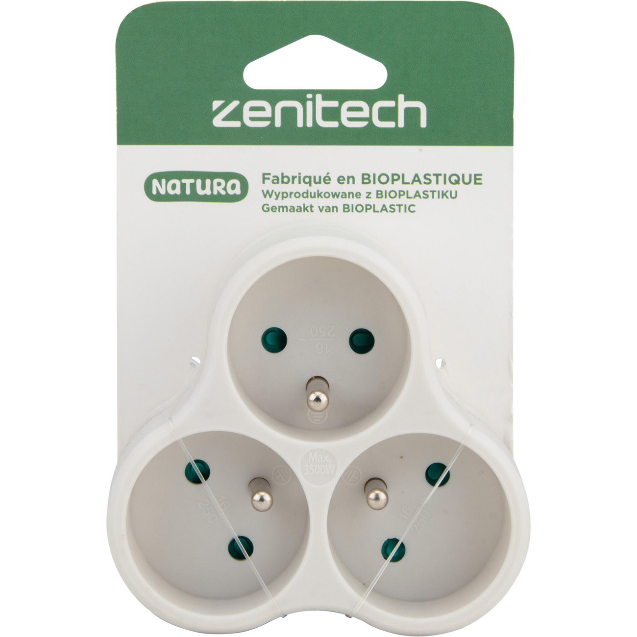 Triplite recyclée éco conçue Natura 3x16A Zenitech