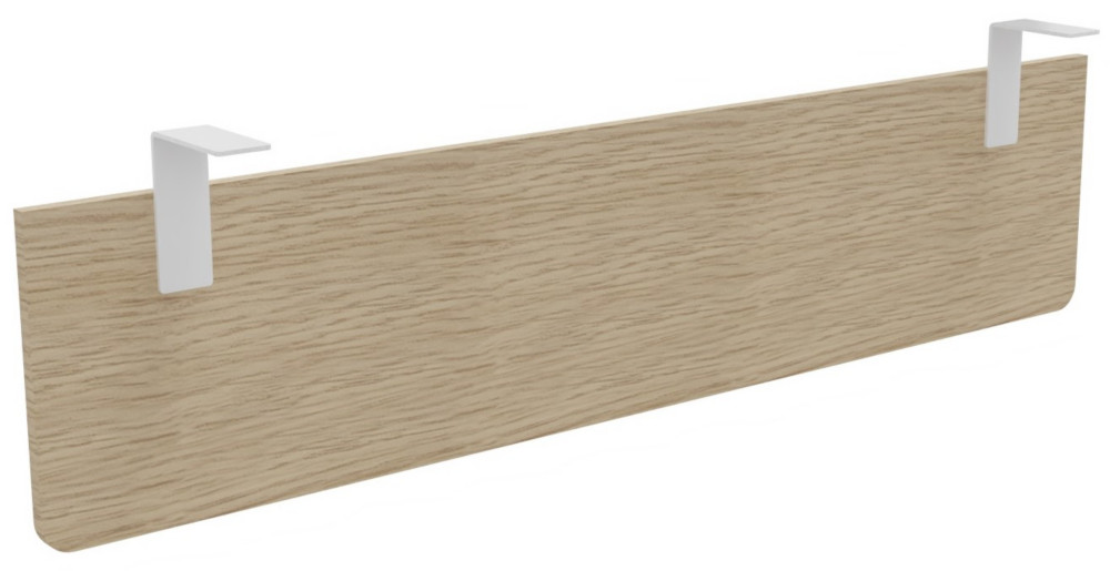 Voile de fond E-Link / Biospace pour bureau L.160 cm - Chne - Fixations Blanches