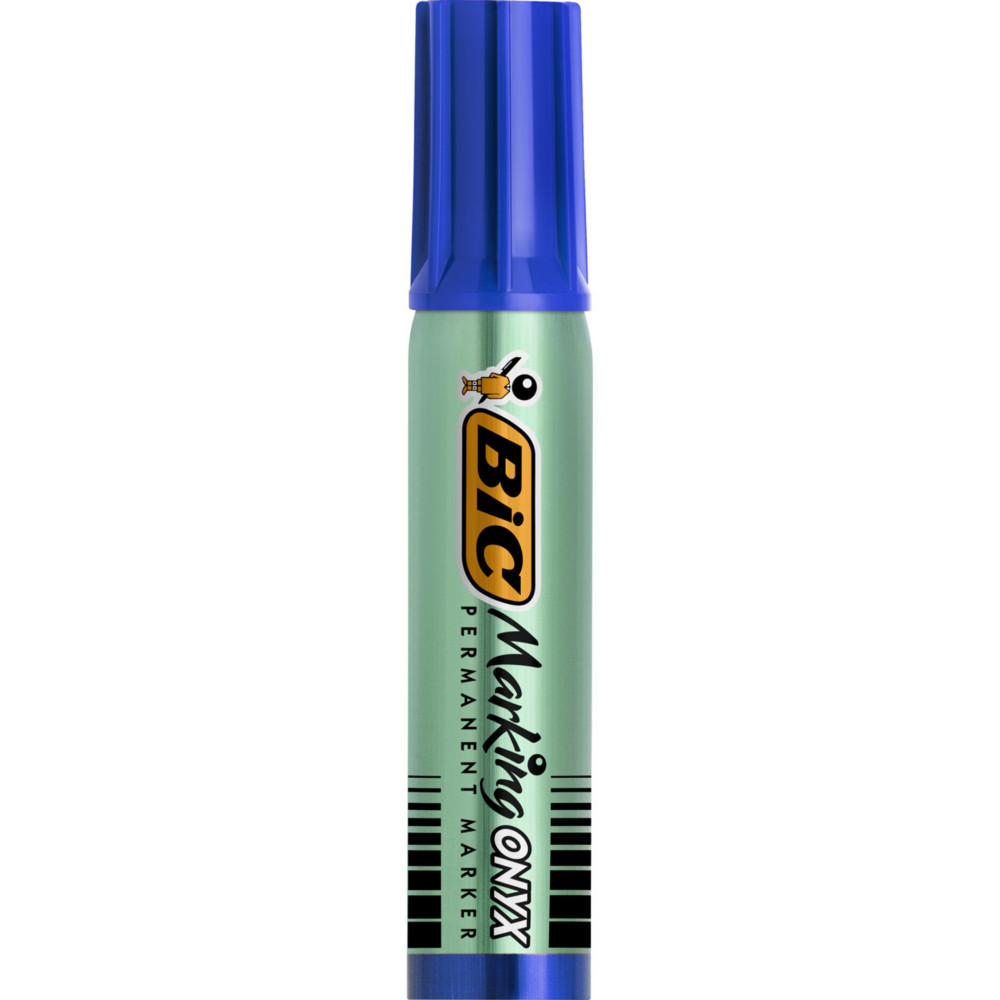 BIC Marking Onyx 1481 -  Marqueur permanent pointe biseaute trait 2,7  6,2 mm - Bleu