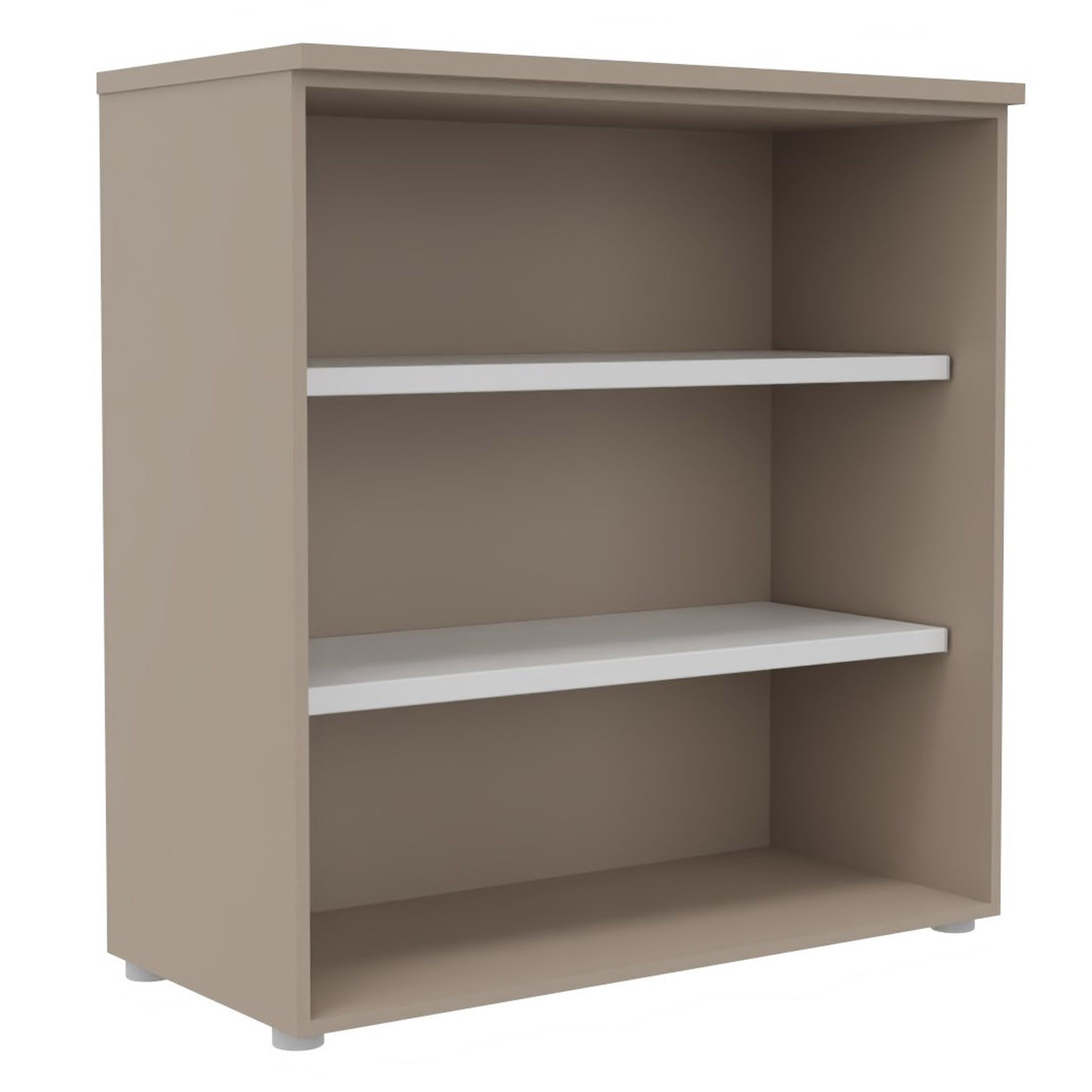 Bibliotheque+mi-hauteur+sans+porte+L.100+x+P.48+x+H.104+cm+-+Argile