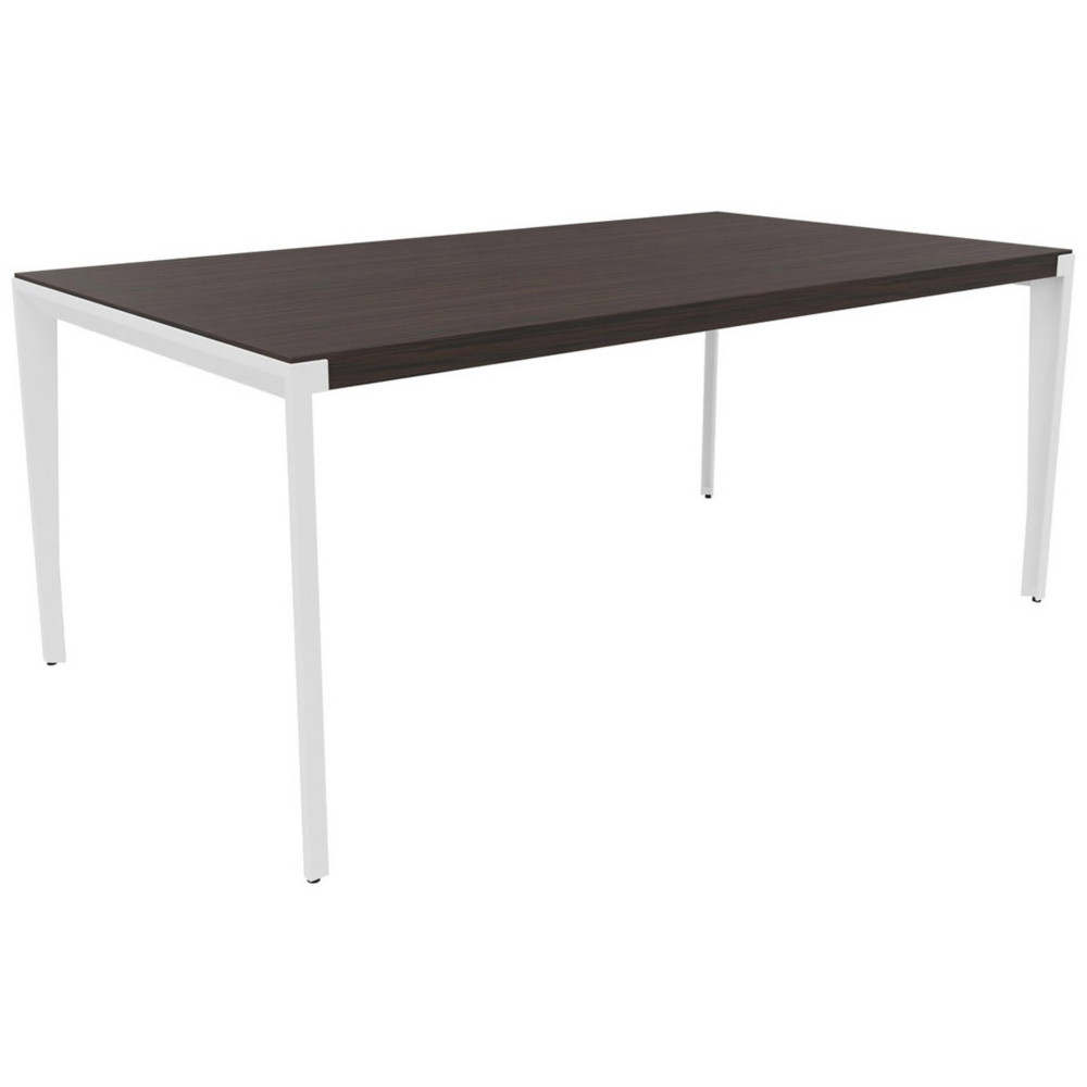 Bureau de direction Arold L.180 x P.100 cm - Placage bois Ebne - Pitement mtal blanc