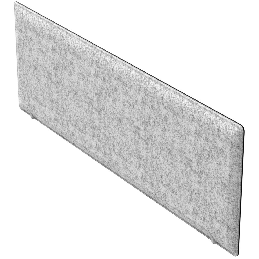 Panneau-Ecran Acoustique Moody pour bureau L. 160 x l. 40 cm - PET recycl Gris Clair - Fixation Blanche