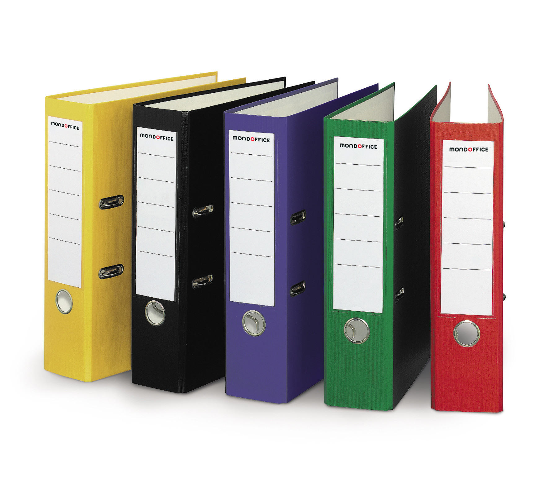 MONDOFFICE Classeur à levier A4 - Carton 20/10e - Dos 8 cm - Assortis