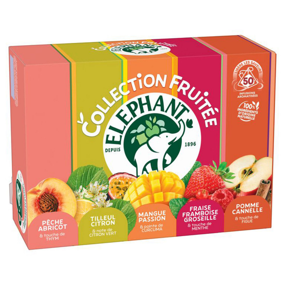 Elphant Collection Th fruite - 50 sachets fracheur fruit