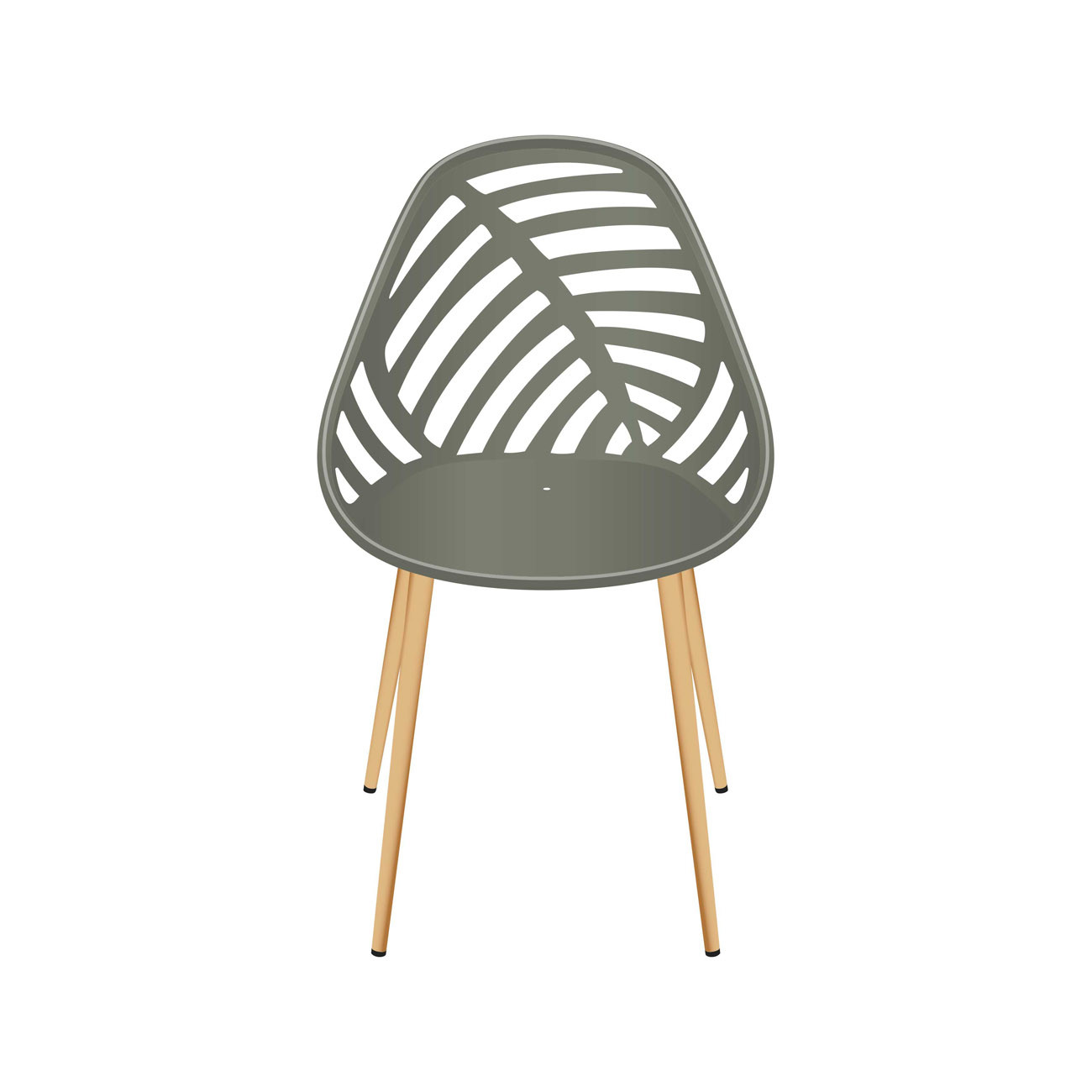 Chaise d'extérieur Marta - Couleur Olive / Pieds coloris bois