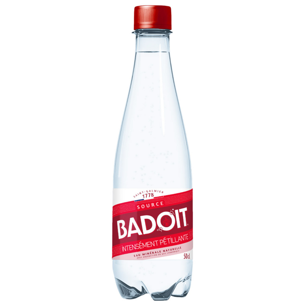Badoit Eau minrale gazeuse intensment ptillante - Lot 6 bouteilles 50 cl