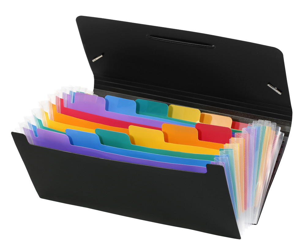 Viquel Trieur chque Rainbow Class en polypropylne - 12 compartiments extensibles - Multicolores