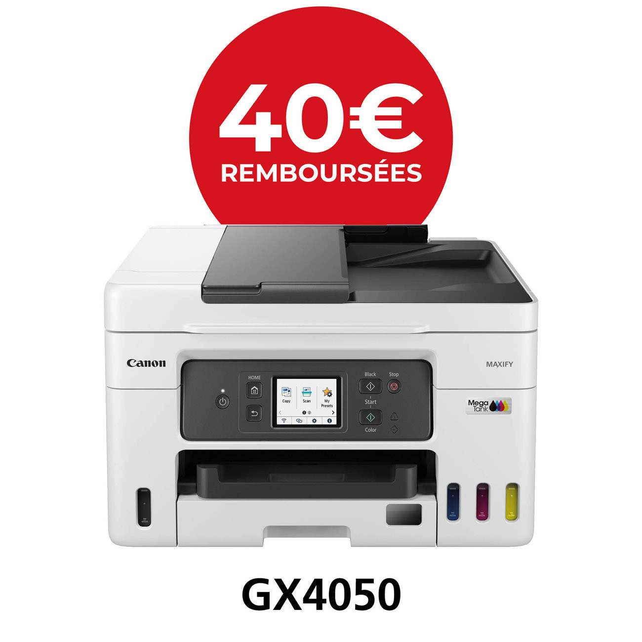 Canon Maxify GX4050 imprimante multifonction jet d'encre couleur A4 à réservoirs d'encre - Wifi et réseau