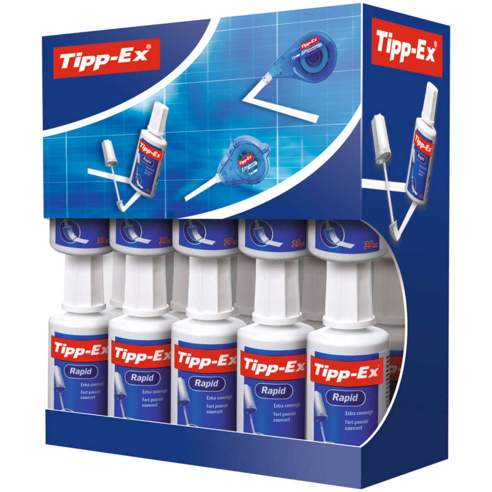 Tipp-Ex Rapid Liquide correcteur 20 ml - Pack de 15 + 5 GRATUITS