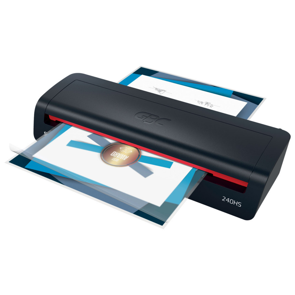 GBC Plastifieuse 240HS Home Office A3 - Pochettes de 75 jusqu' 125 microns - Noir/Rouge