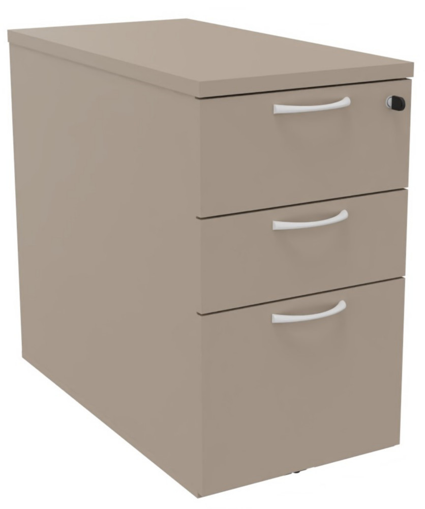 Caisson mlamin hauteur bureau L.42 x P.80 x H.72 cm - Argile