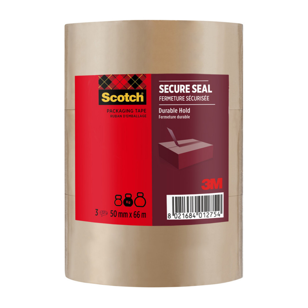 Scotch Heavy Ruban adhsif d'emballage polypropylne 57 microns - 50 mm x 66 m - Havane - Tour de 3
