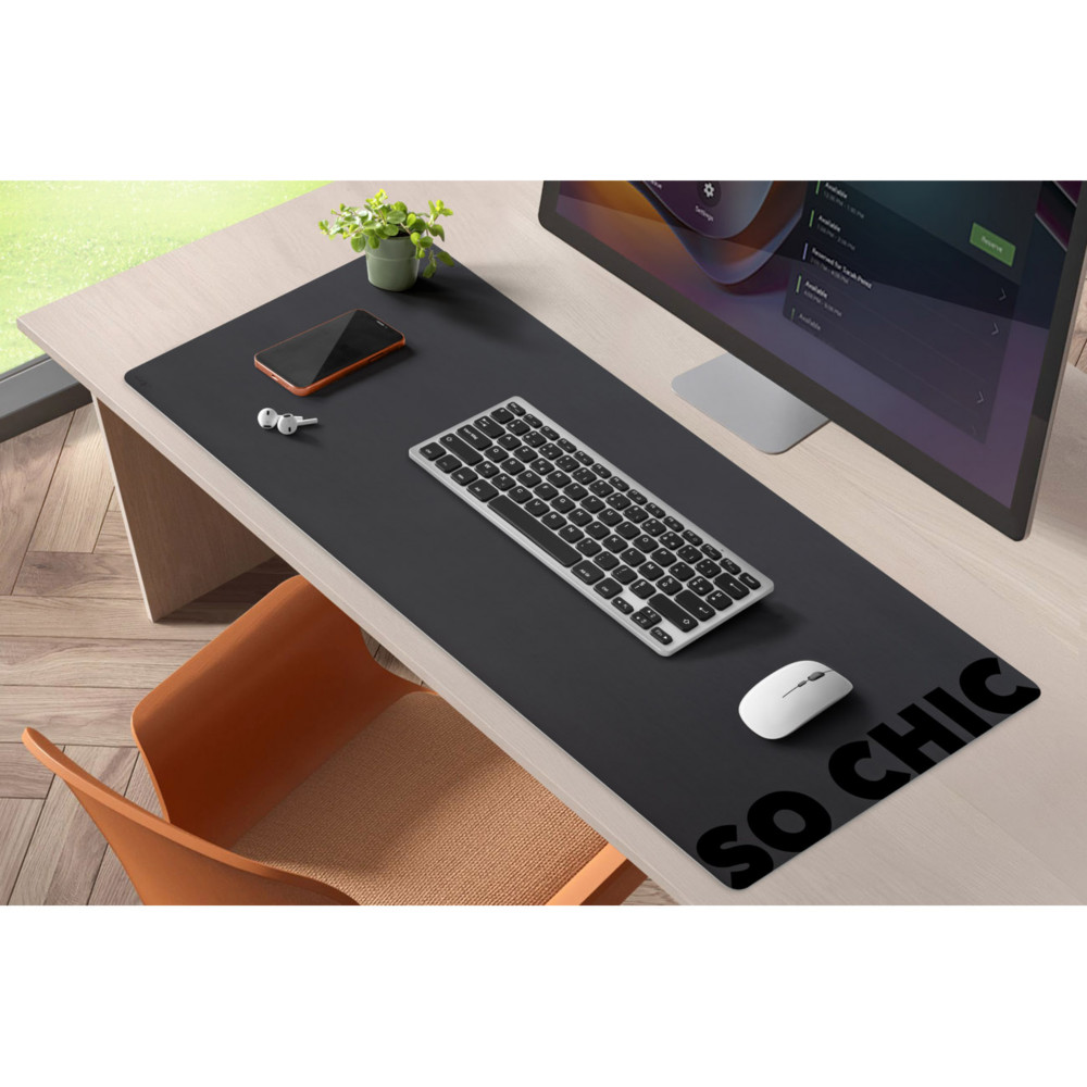 CEP Sous-mains XL 900 en PVC - Surface au toucher doux - Antidrapant - 75 x 35 cm - Noir So Chic